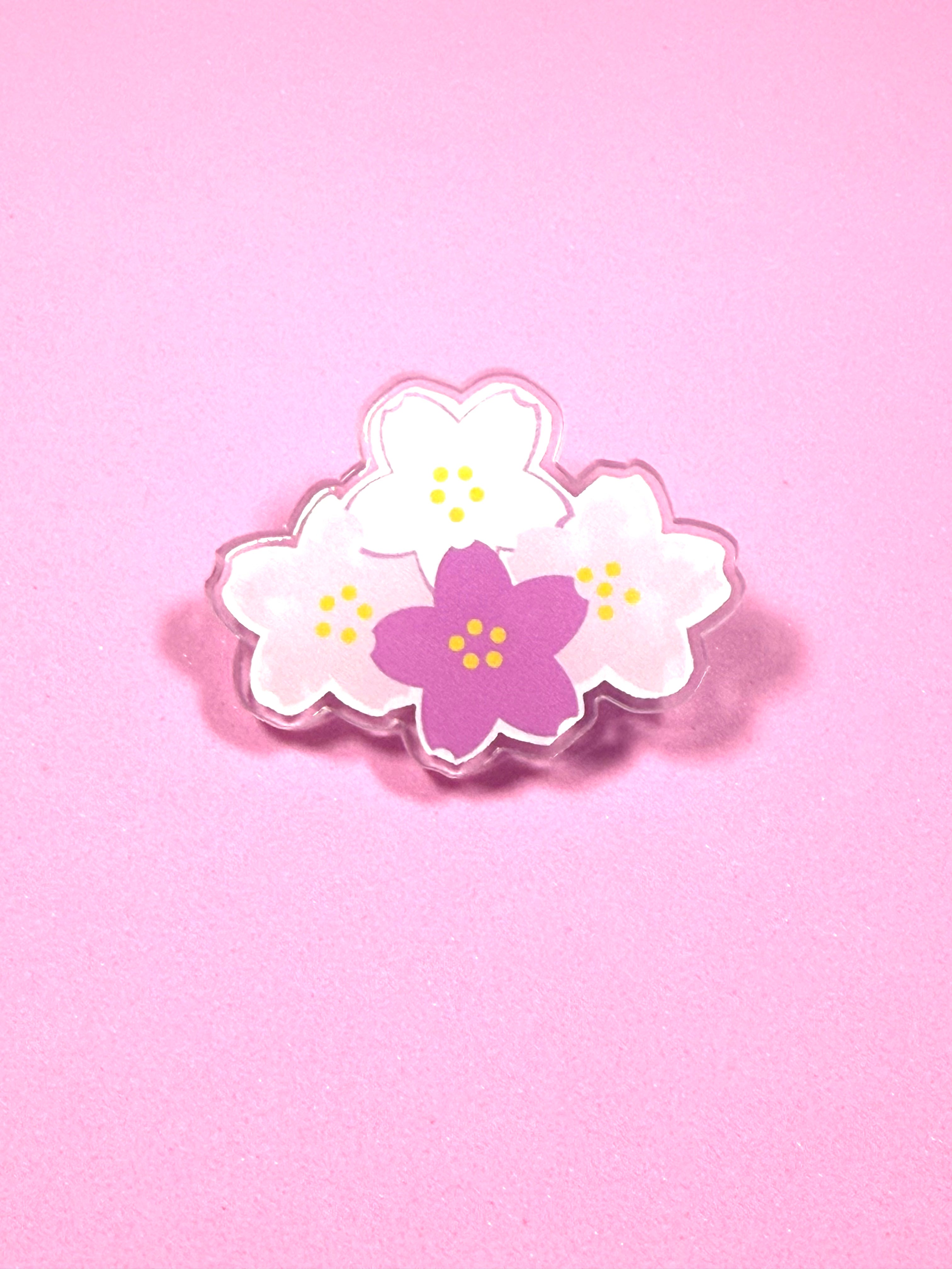 Sakura Bunch Acrylic Pin