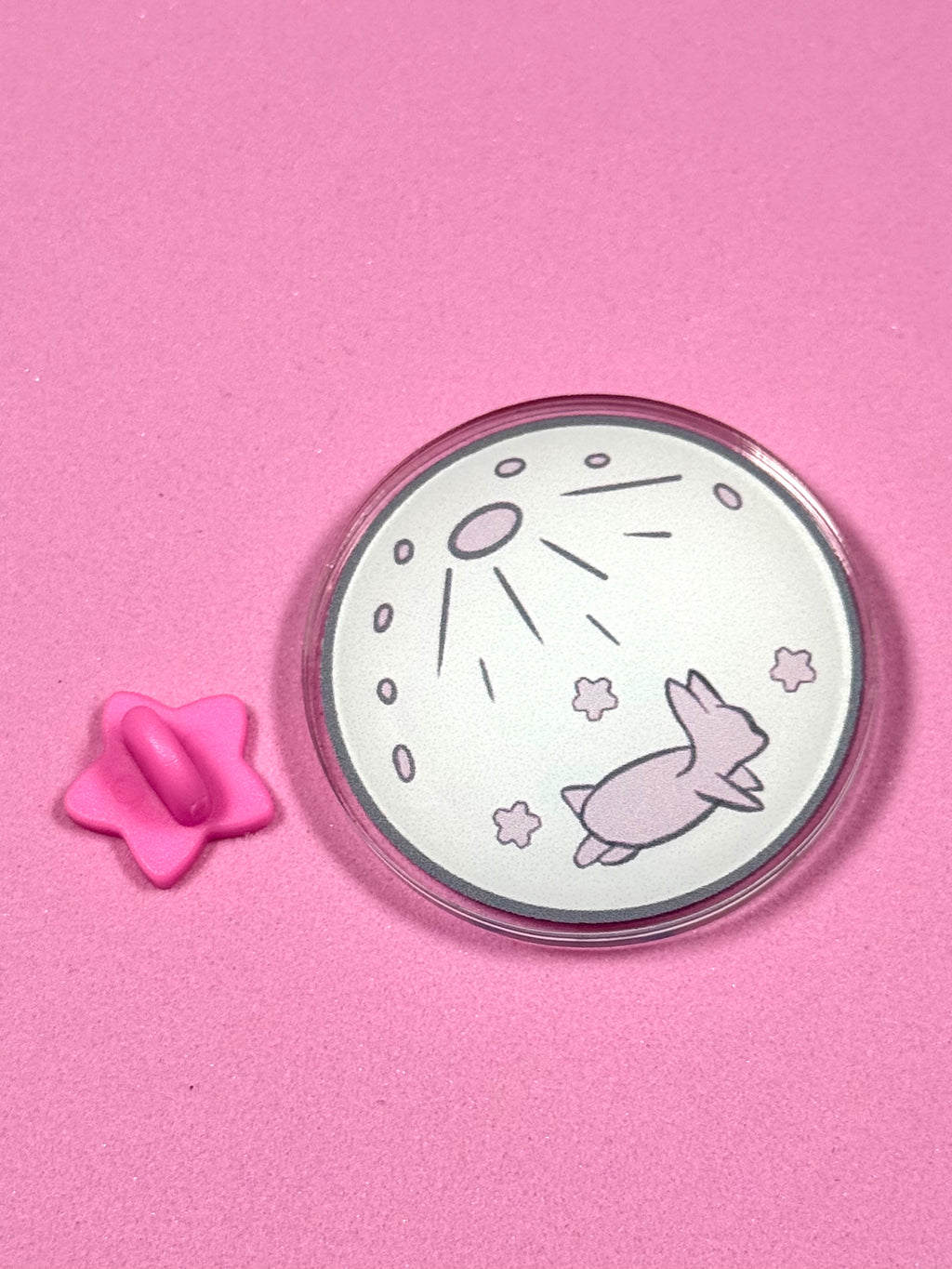 Sakura Moon Acrylic Pin