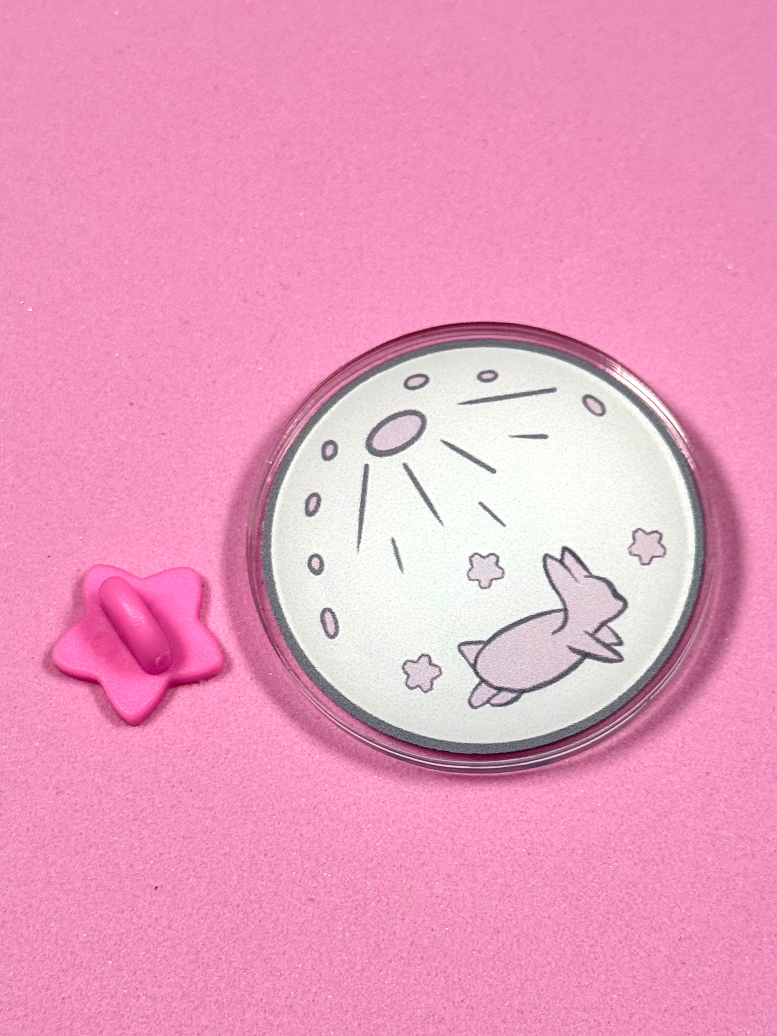 Sakura Moon Acrylic Pin