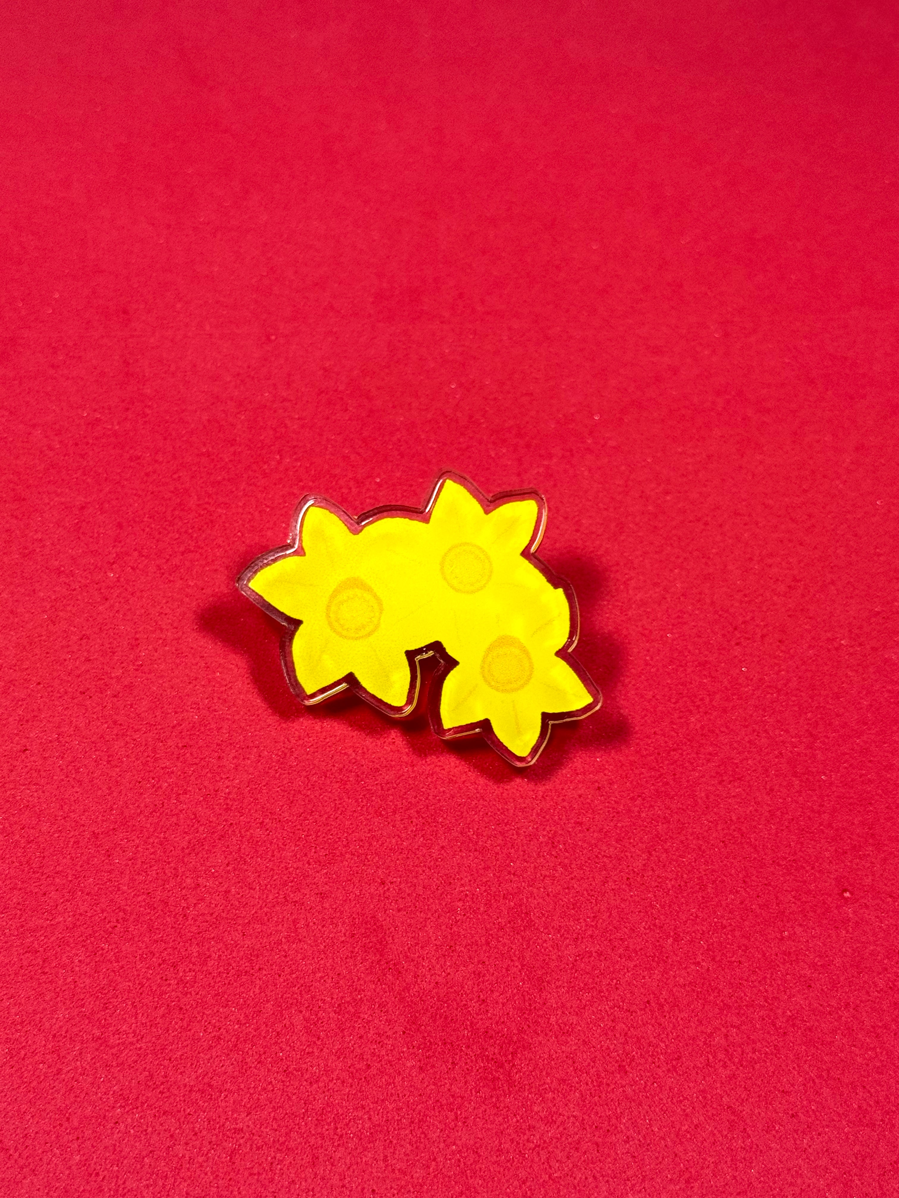 Daffodil Bunch Acrylic Pin