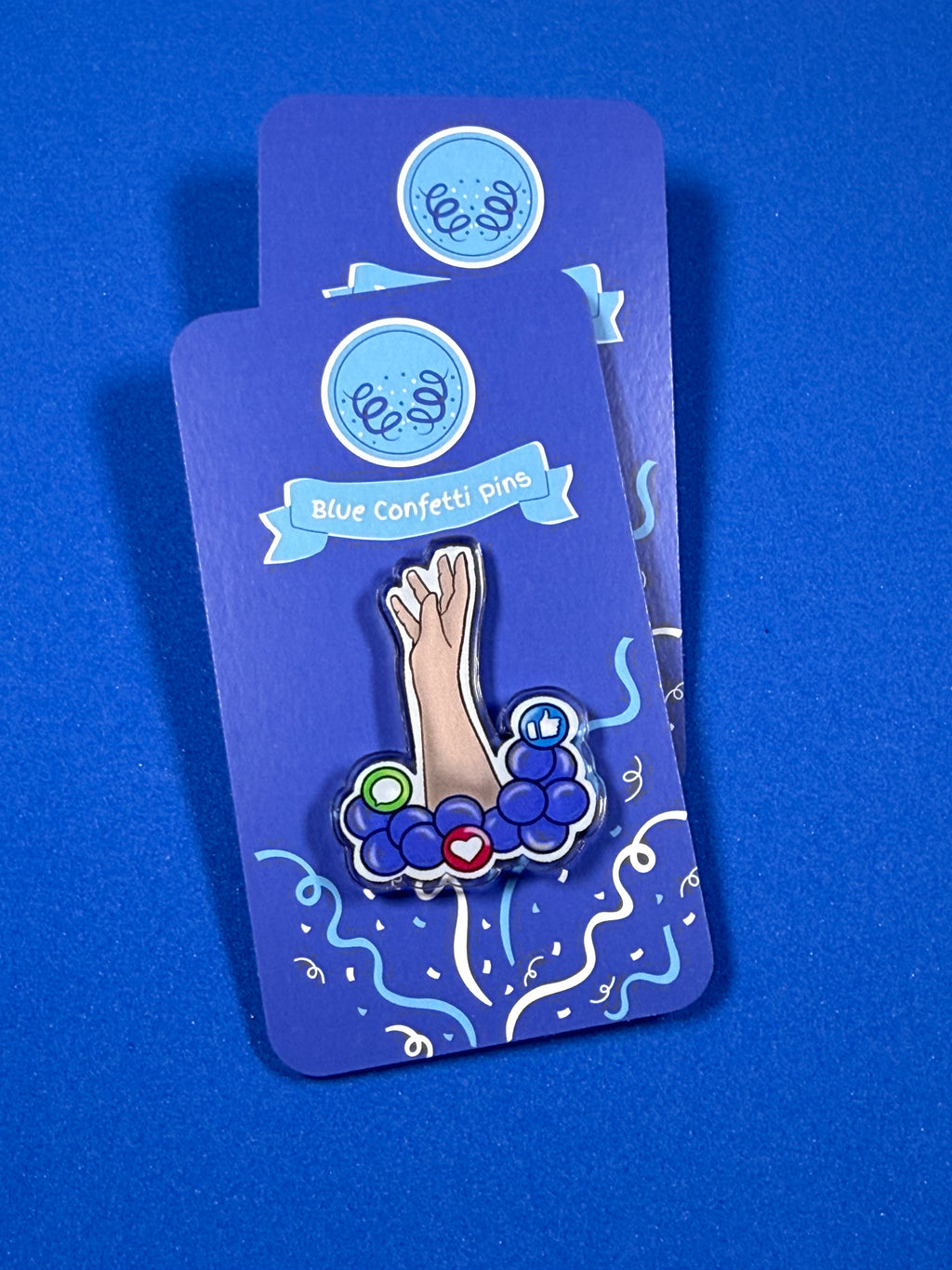 Drowning in Likes Acrylic Pin
