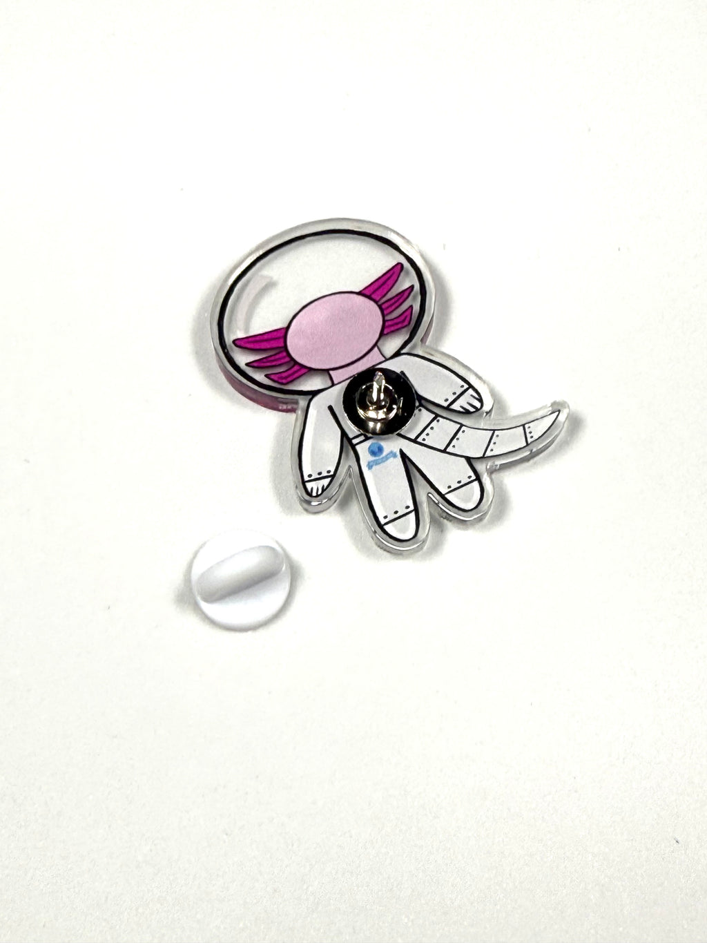 Axel the Space Axolotl Acrylic Pin