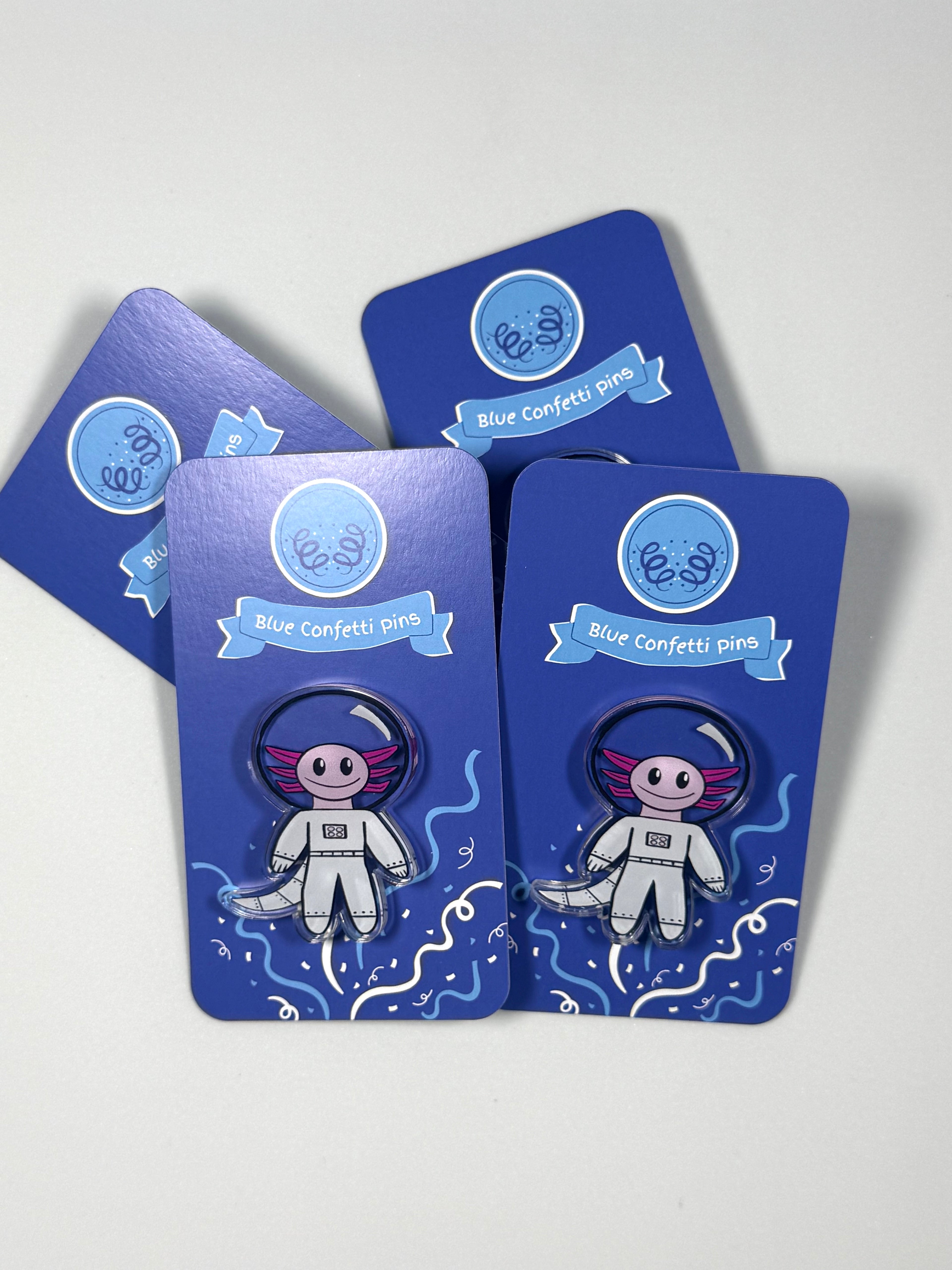 Axel the Space Axolotl Acrylic Pin