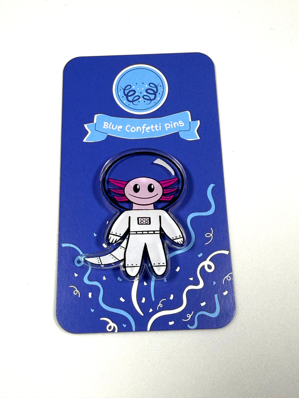 Axel the Space Axolotl Acrylic Pin