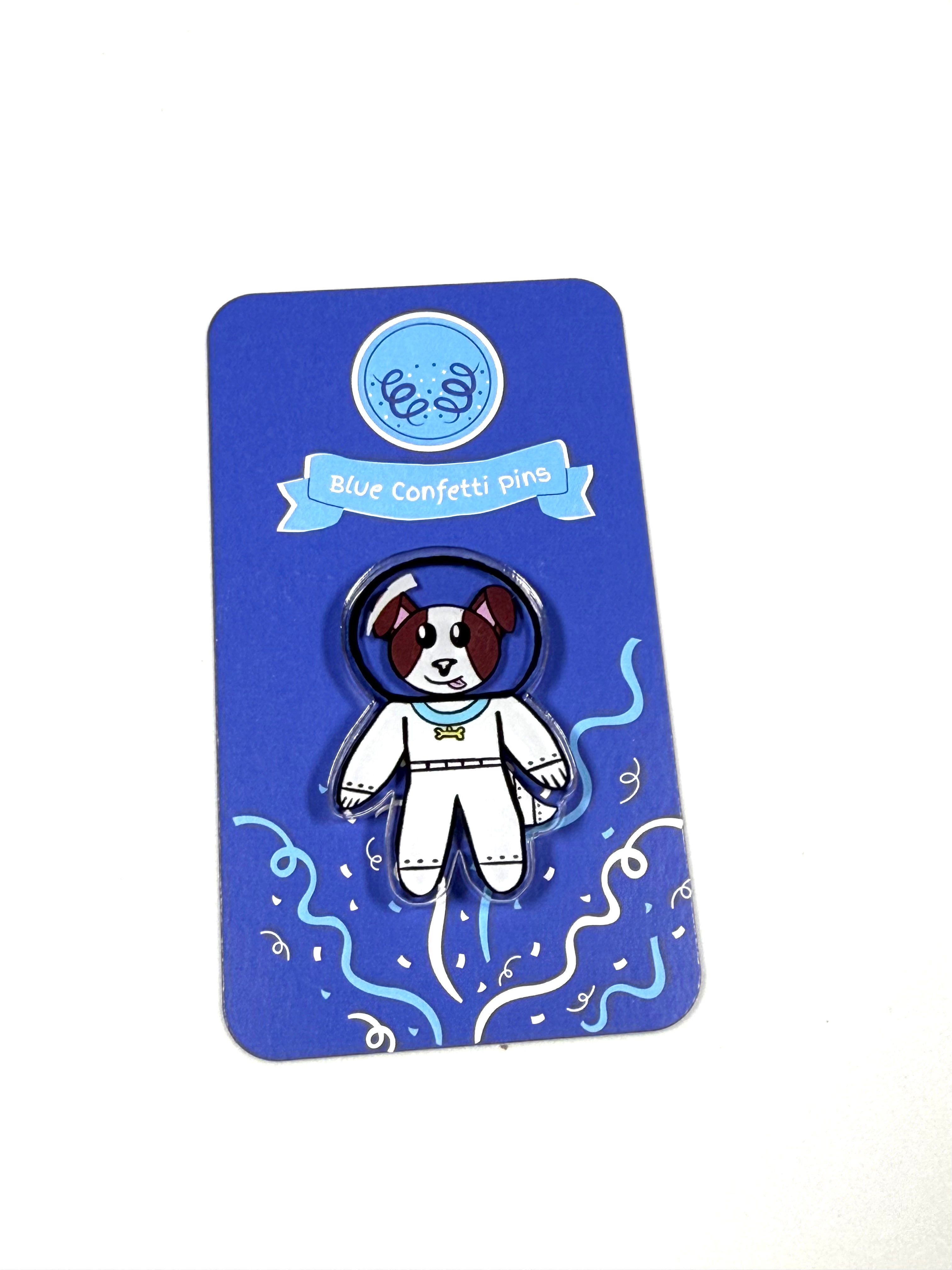 Victor the Space Dog Acrylic Pin