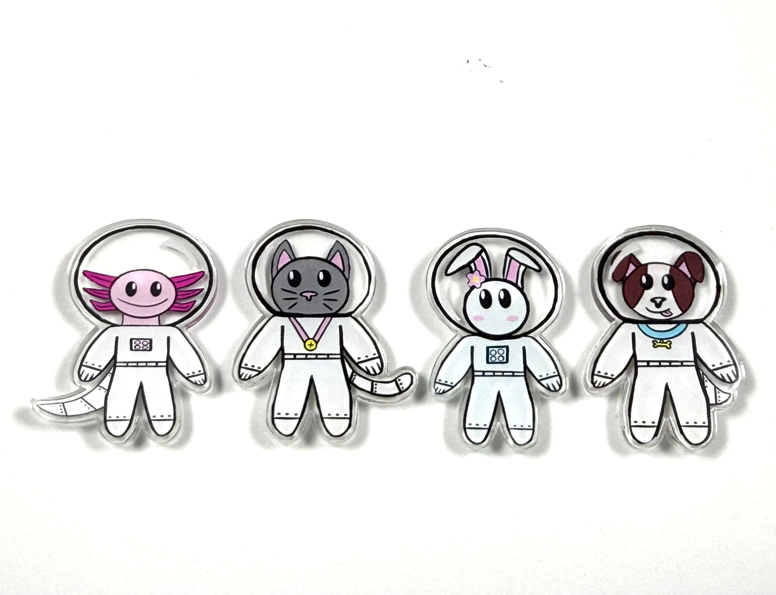 Victor the Space Dog Acrylic Pin