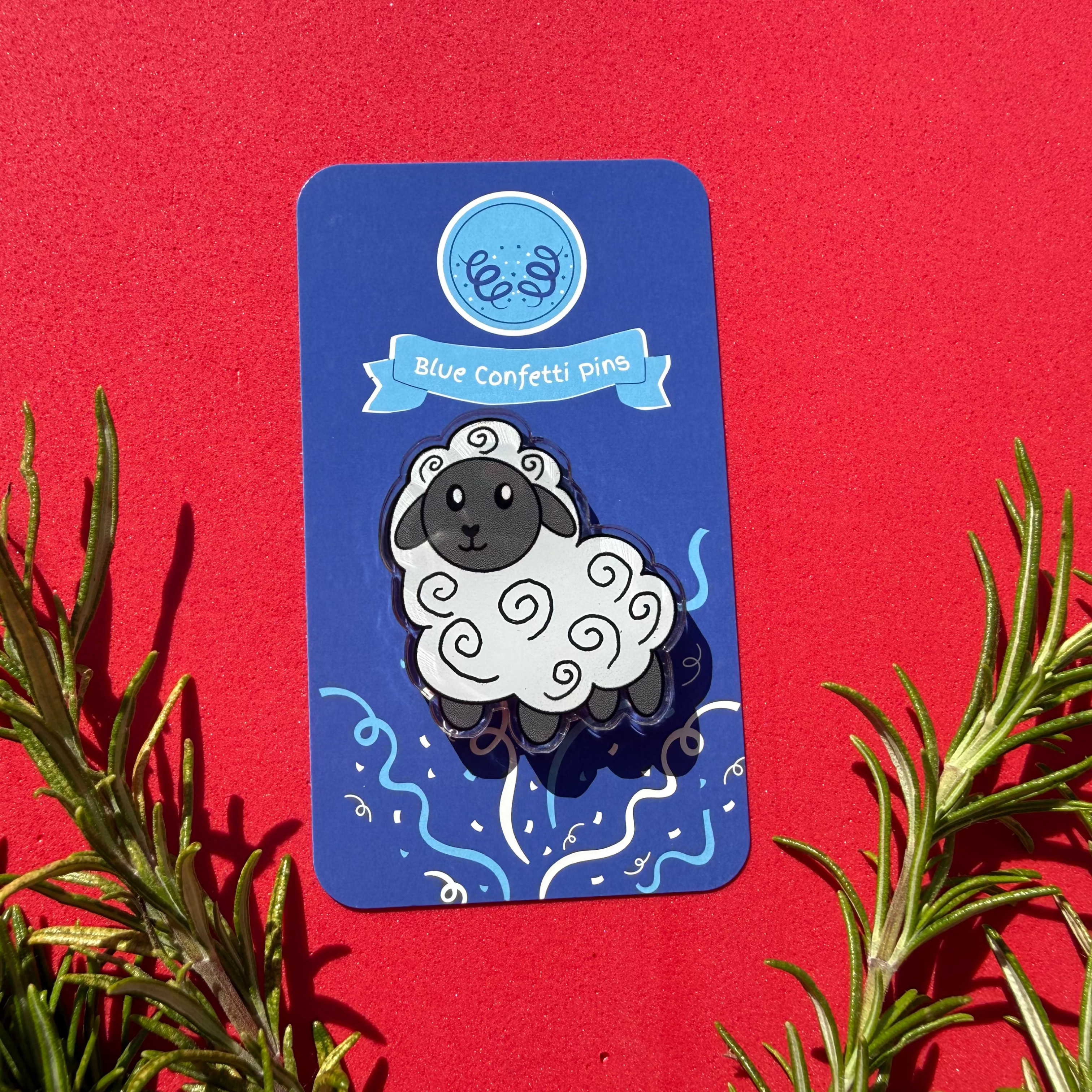 Alwyn the Sheep Acrylic Pin