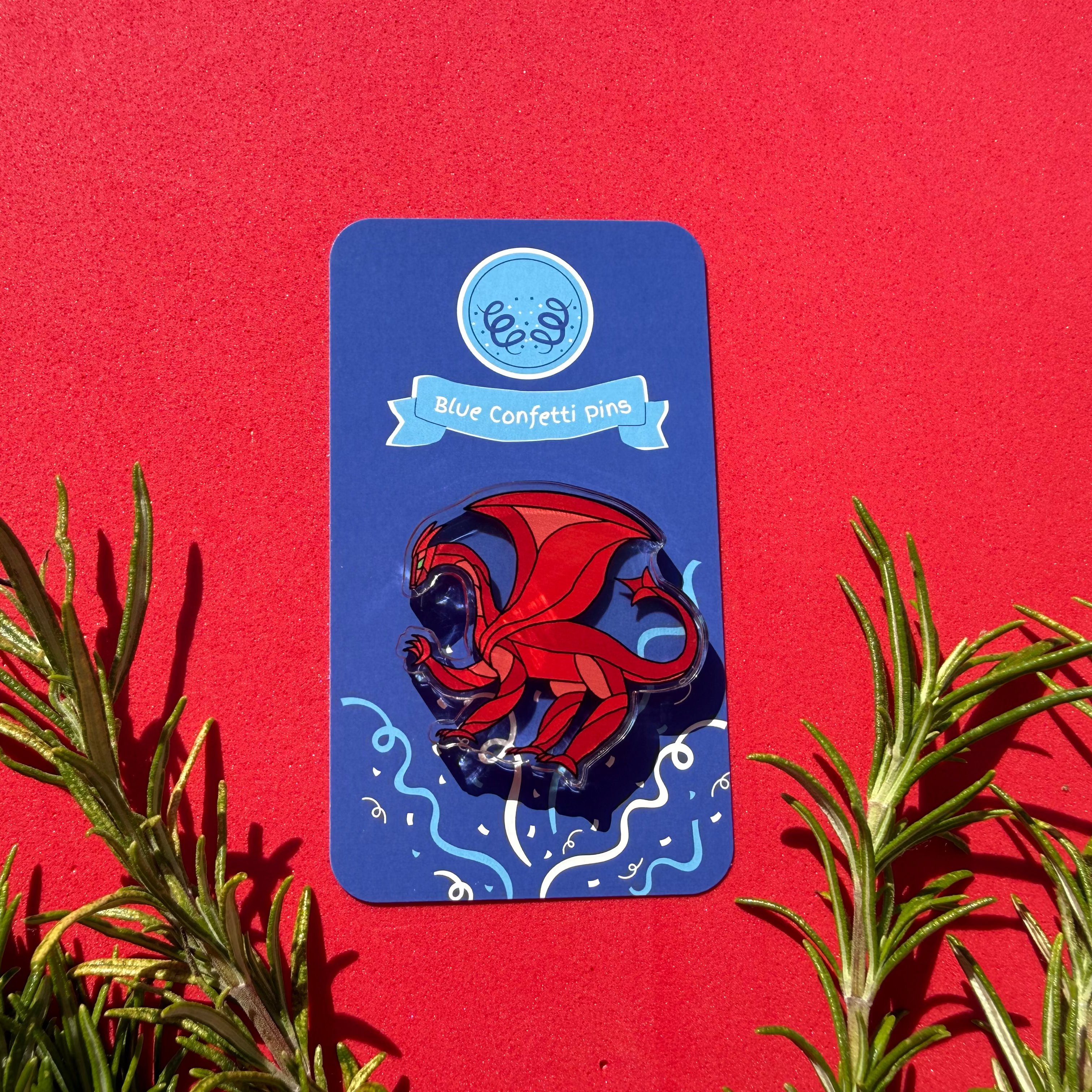 Dewi the Dragon Acrylic Pin