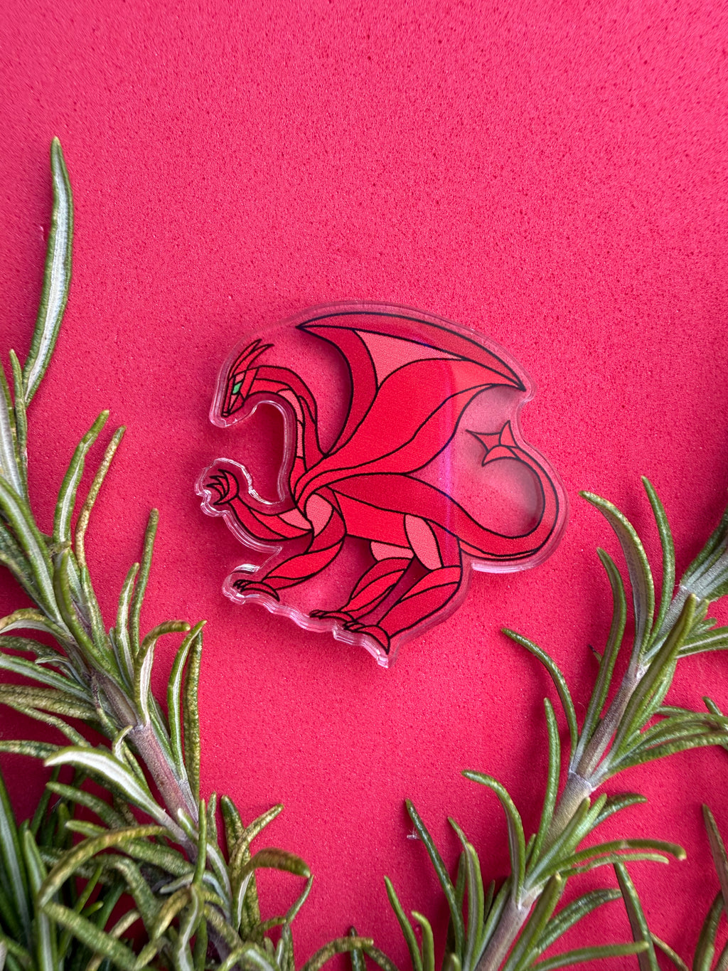 Dewi the Dragon Acrylic Pin