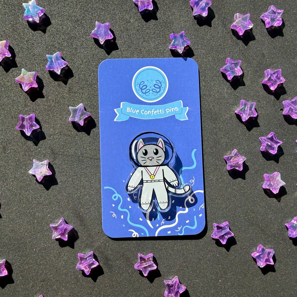 Tabitha the Space Cat Acrylic pin