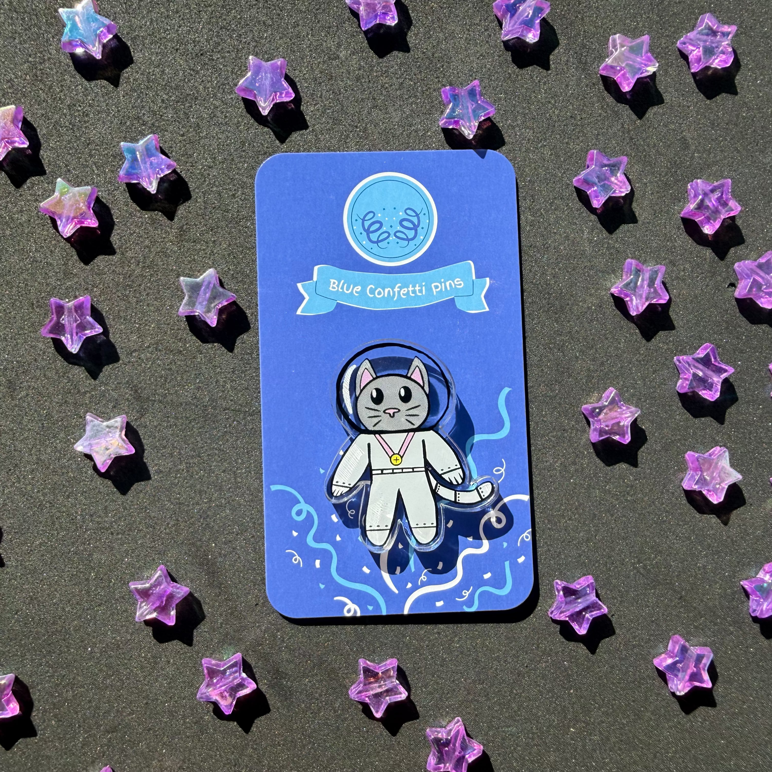 Tabitha the Space Cat Acrylic pin