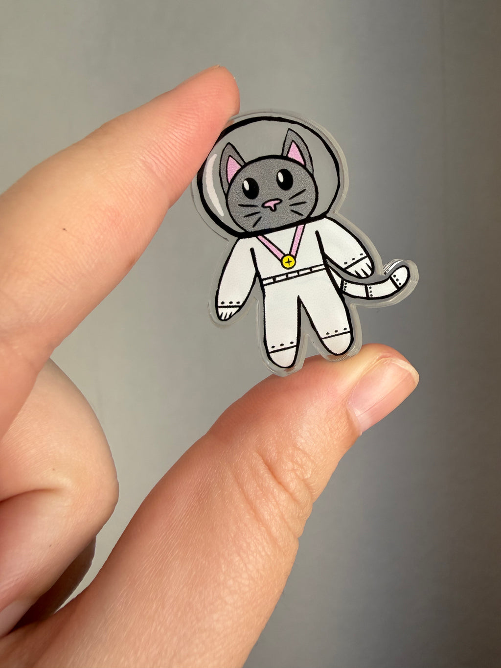 Tabitha the Space Cat Acrylic pin