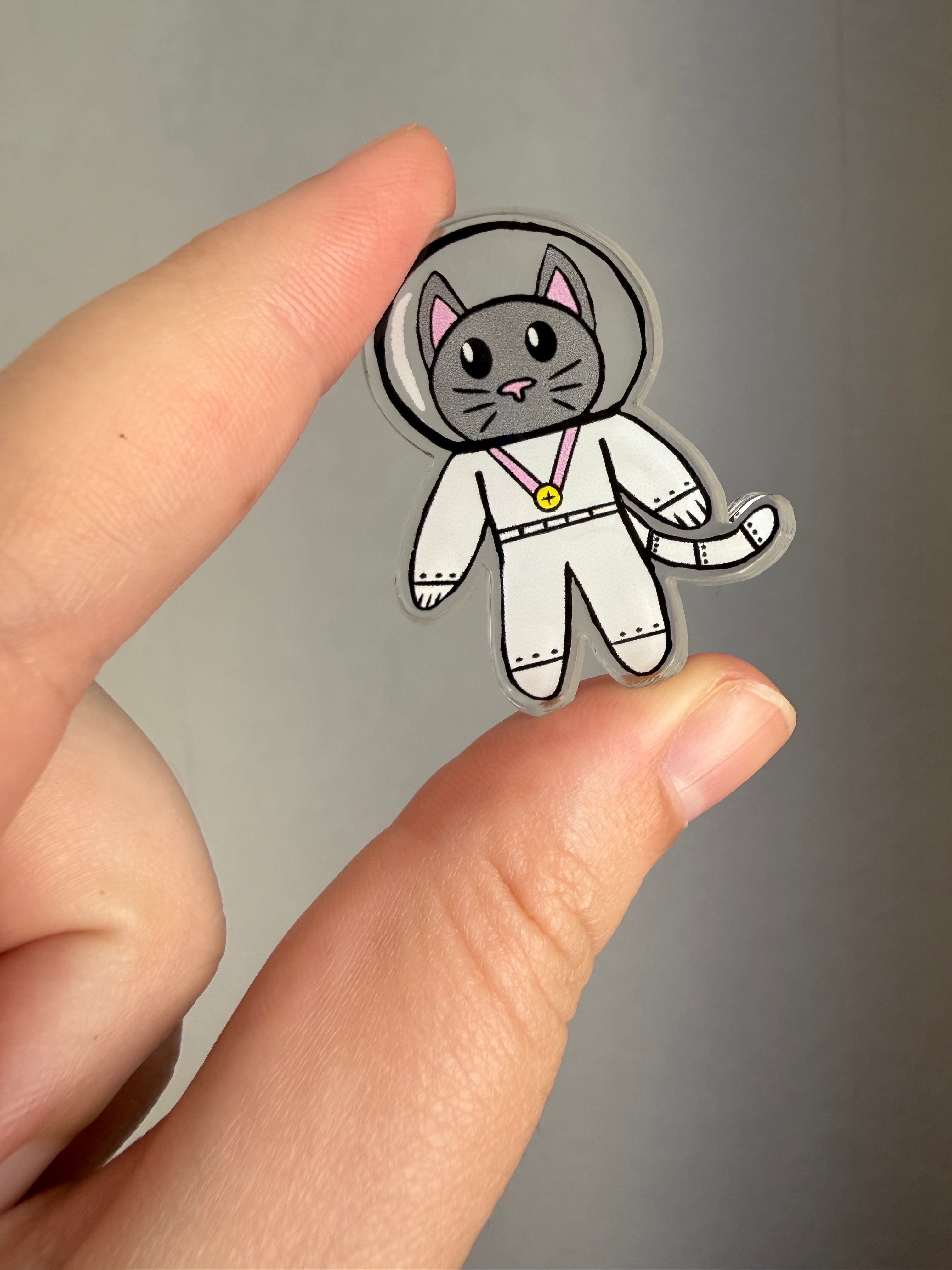 Tabitha the Space Cat Acrylic pin