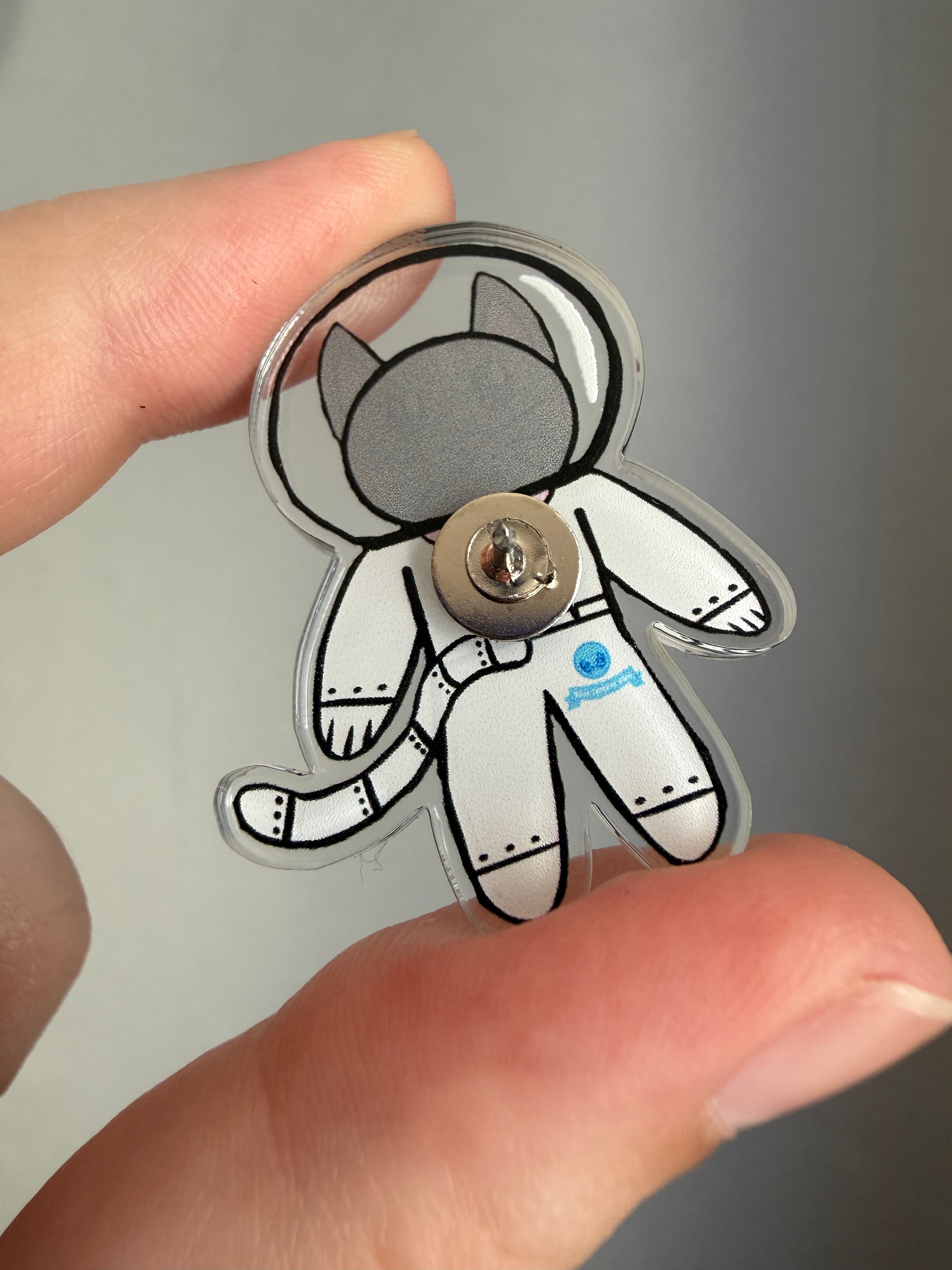 Tabitha the Space Cat Acrylic pin