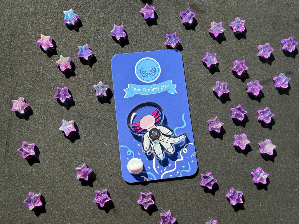 Axel the Space Axolotl Acrylic Pin
