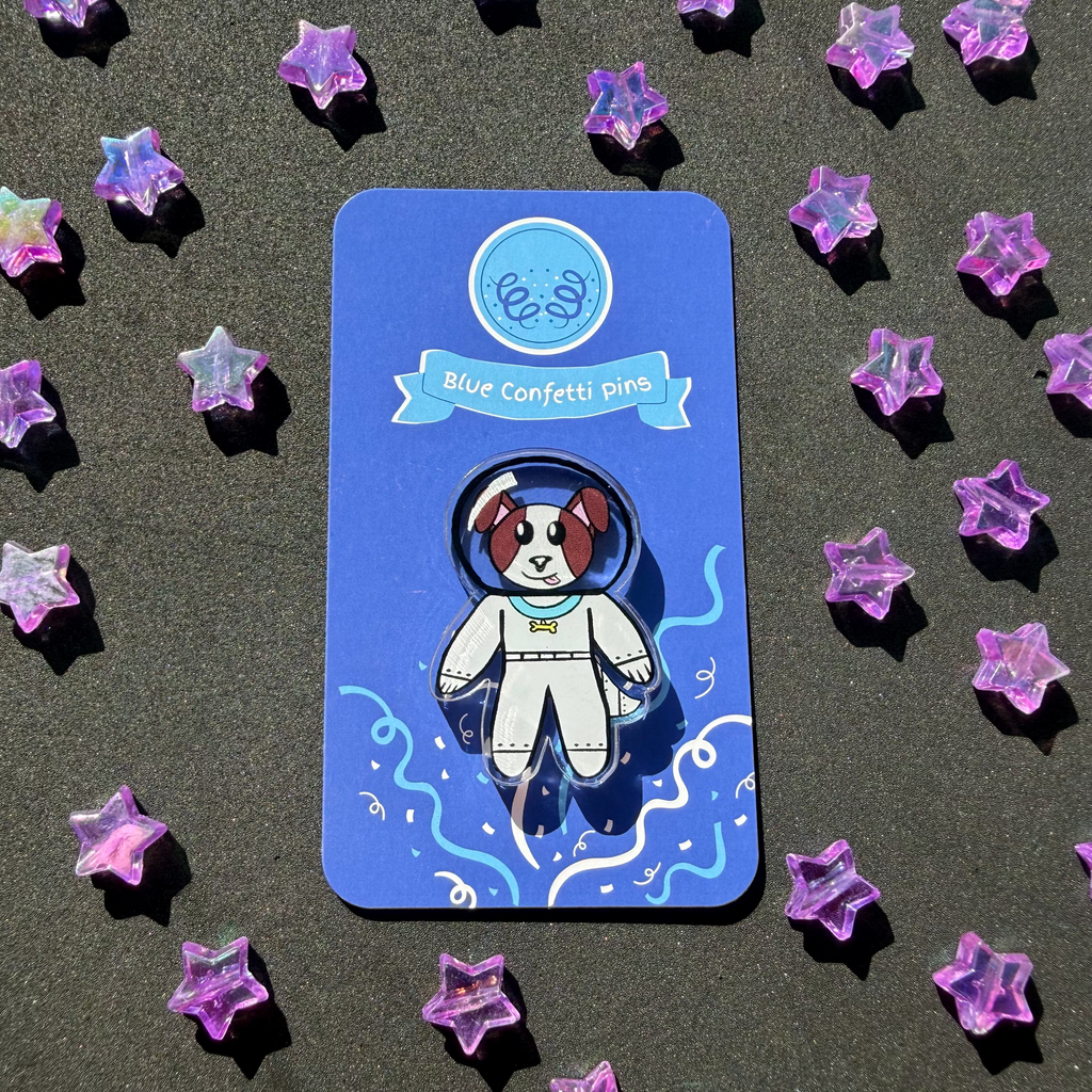 Victor the Space Dog Acrylic Pin