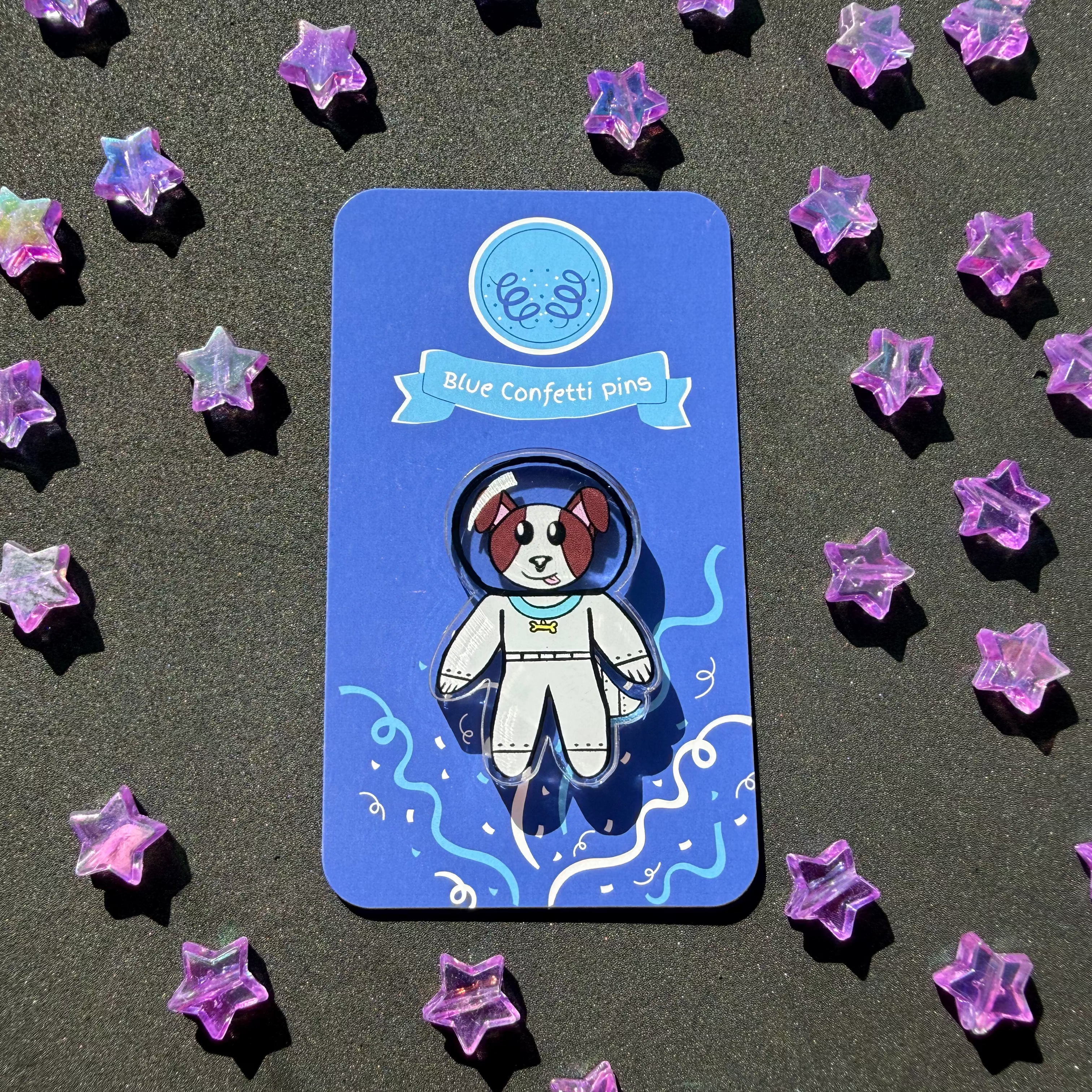 Victor the Space Dog Acrylic Pin
