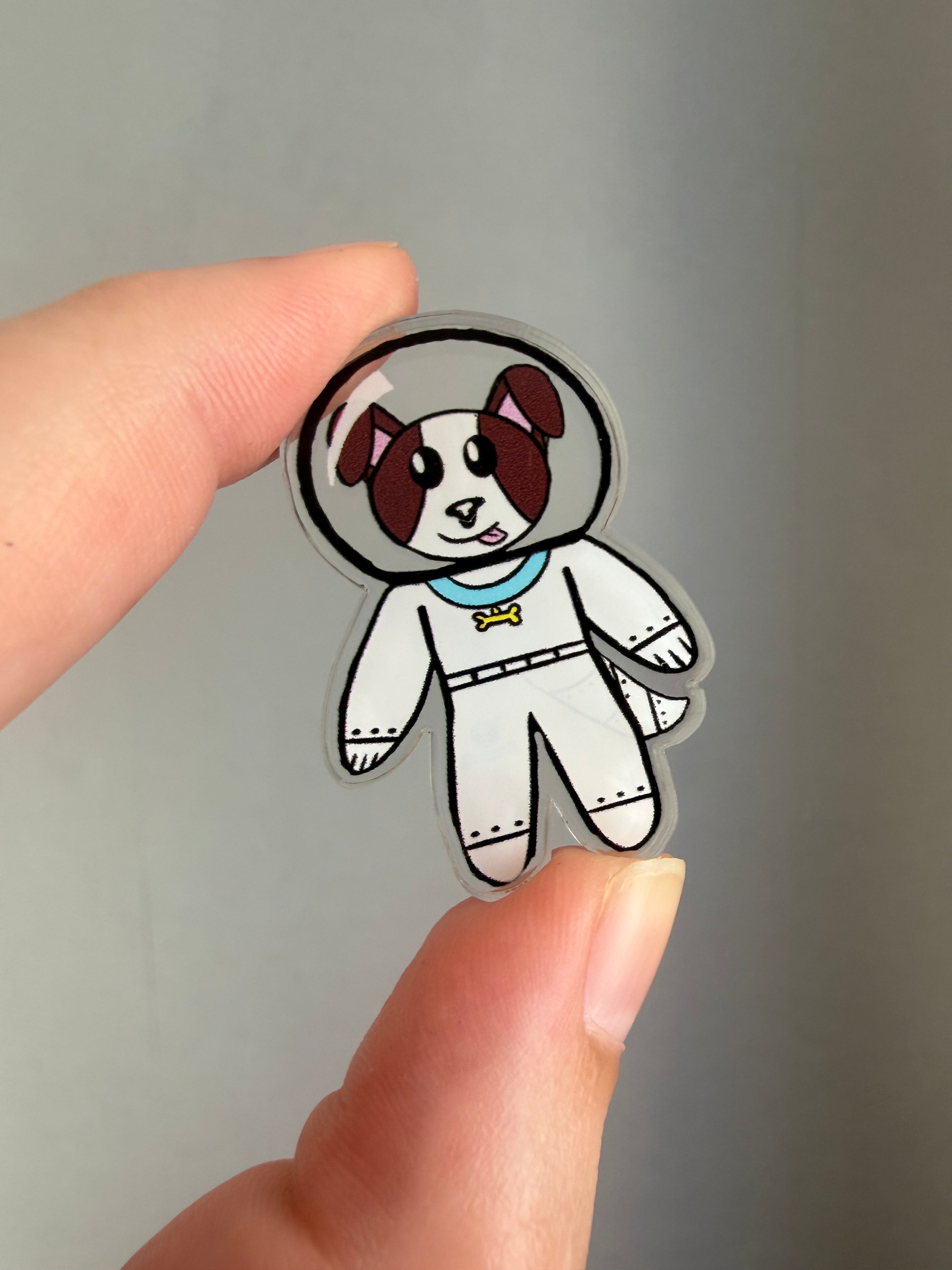 Victor the Space Dog Acrylic Pin