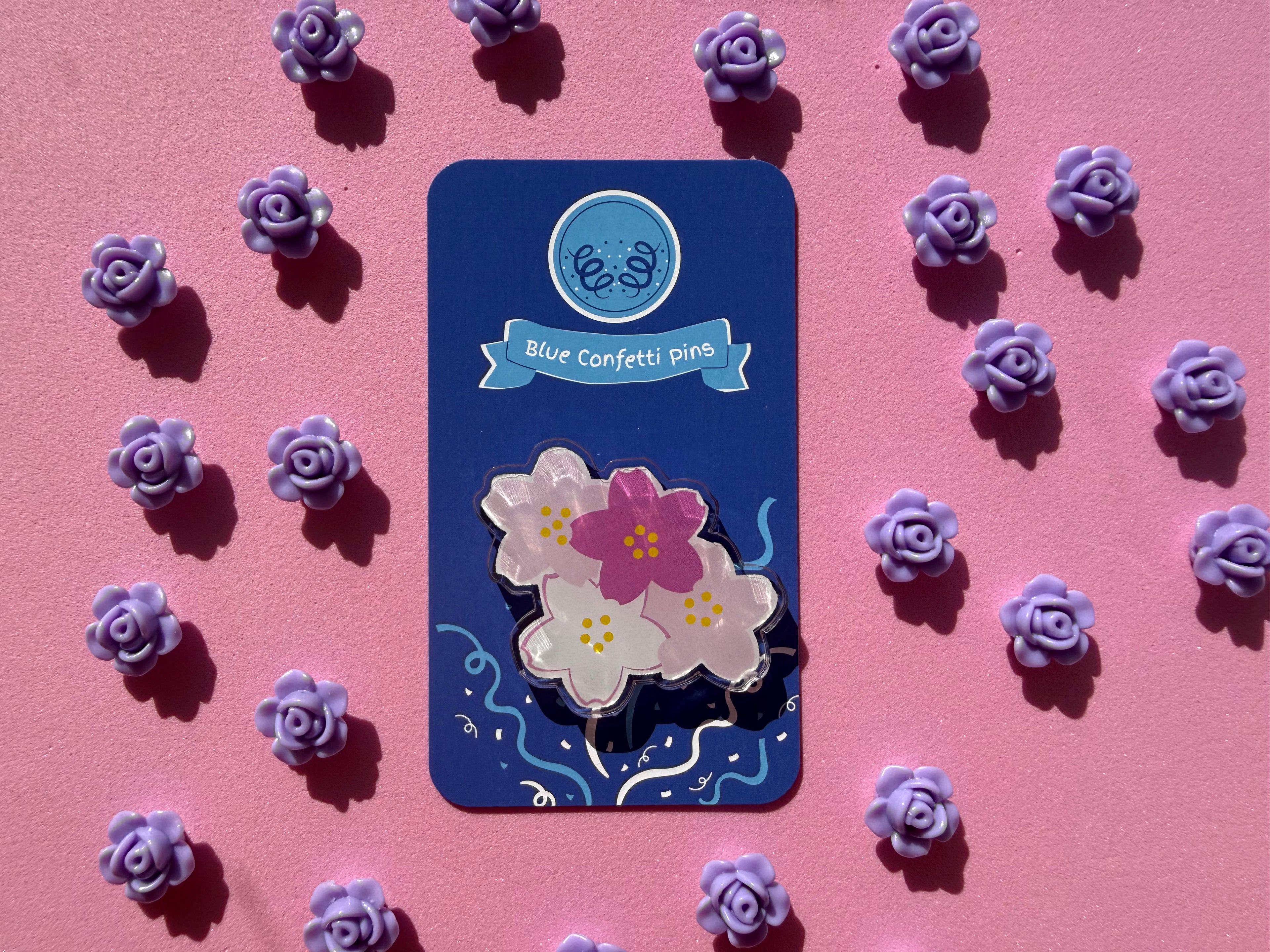 Sakura Bunch Acrylic Pin